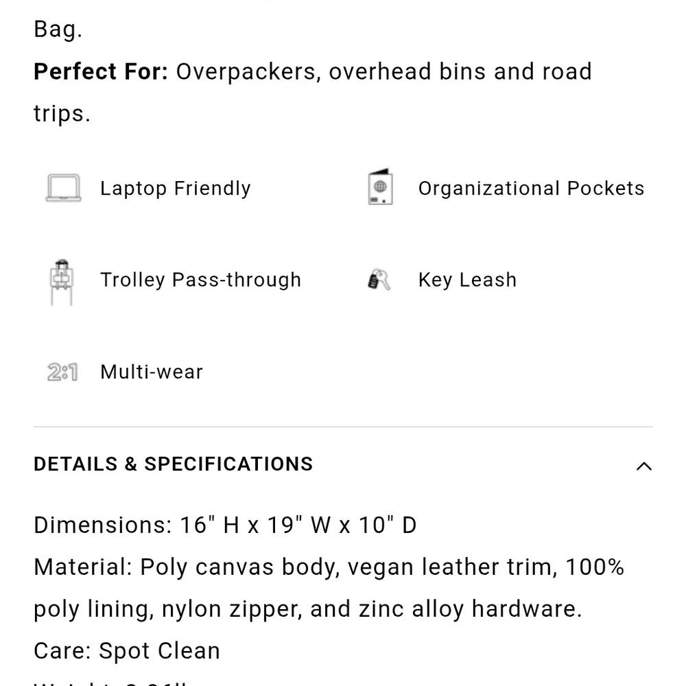 BEIS Weekender Bag - Black - Picture 9 of 9